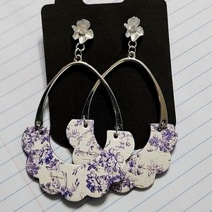 Handmade Cork back leather earrings